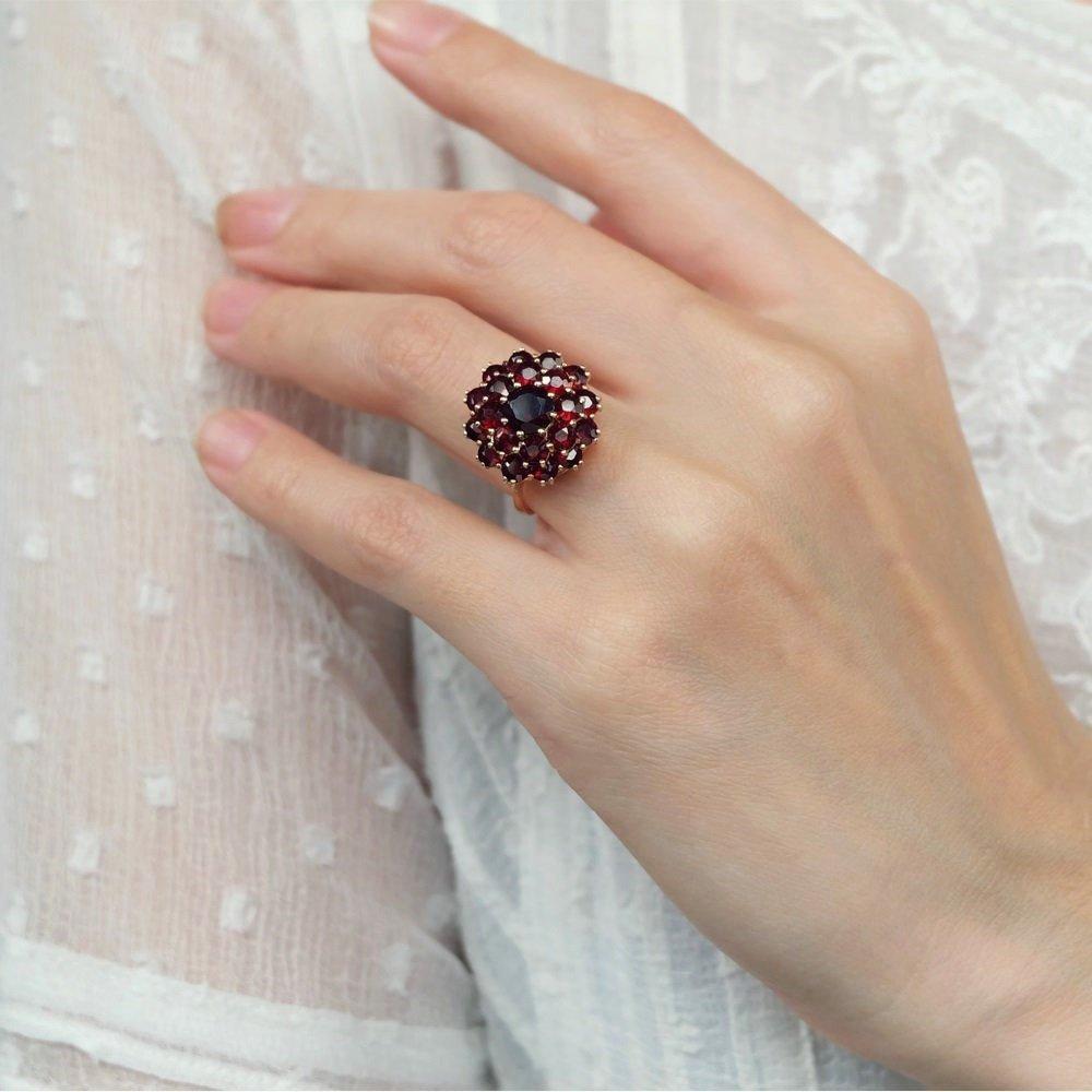 1.20 Carats 14k Solid Gold Garnet Engagement Ring - SOVATS