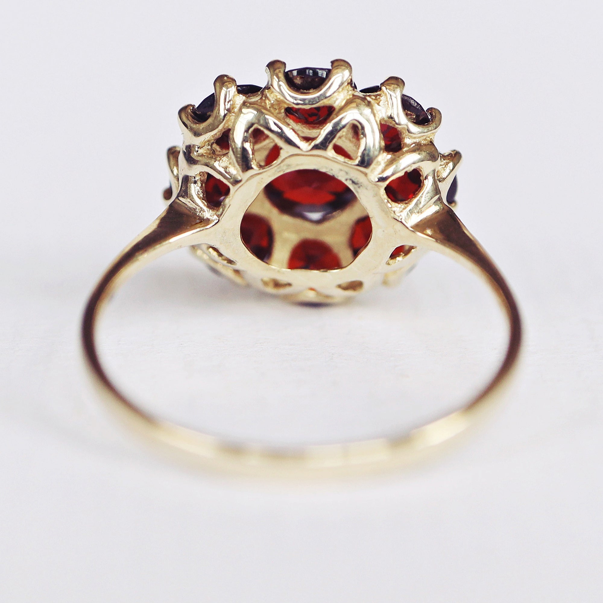 Garnet Cluster Ring Greta