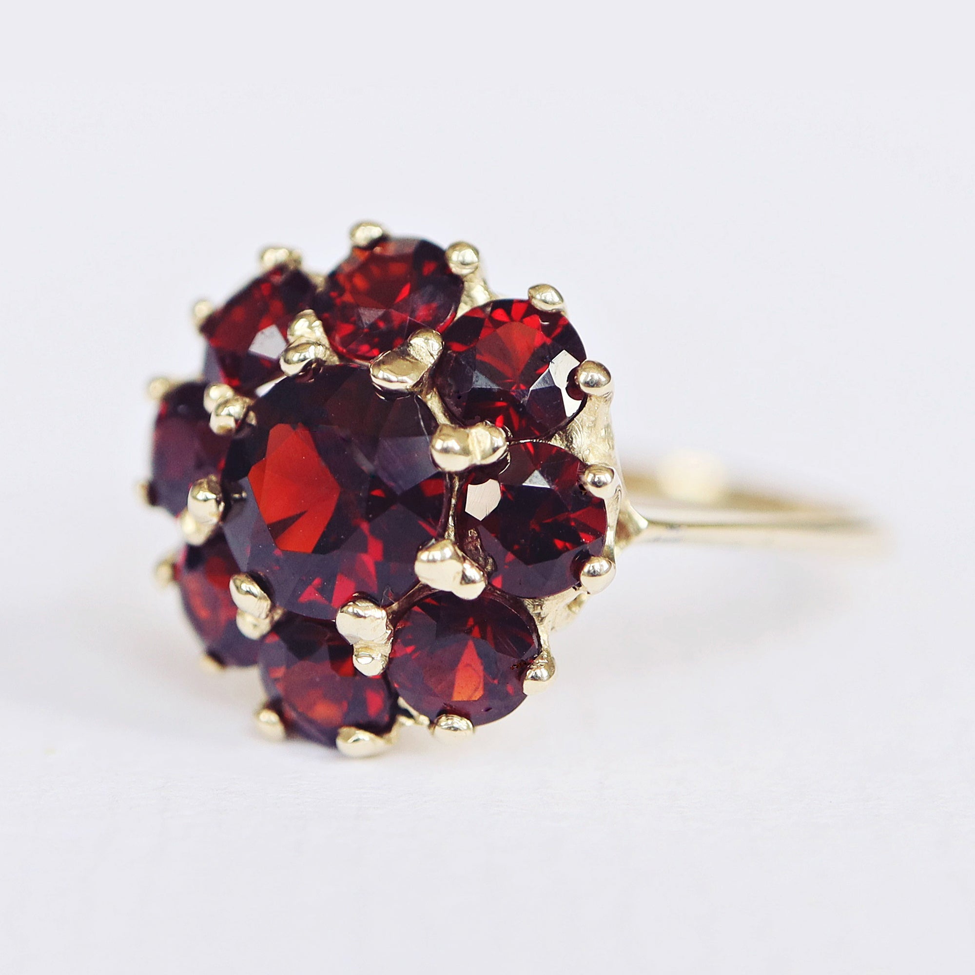 Garnet Cluster Ring Greta