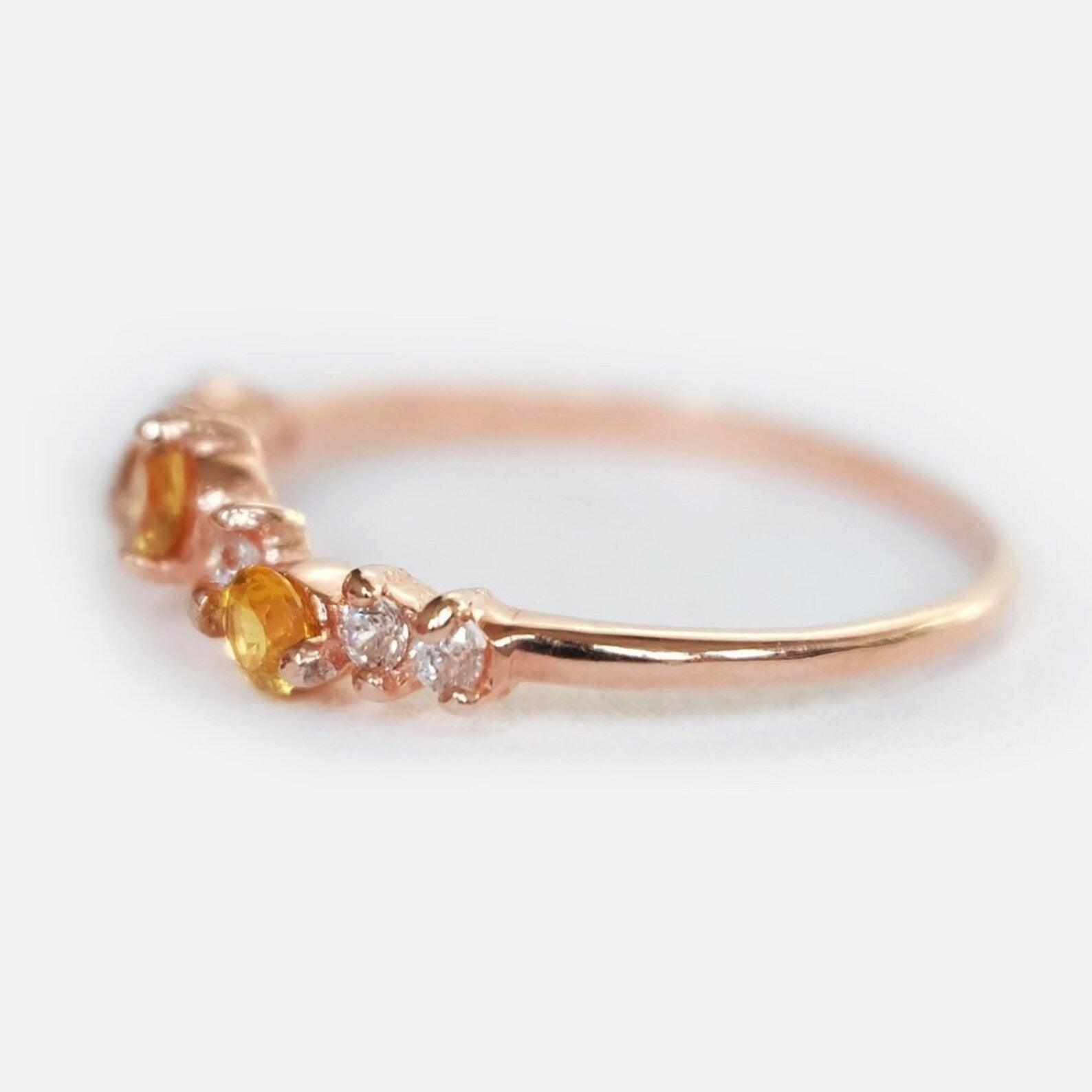 Yellow Sapphire Cluster Ring Taliyah - SOVATS