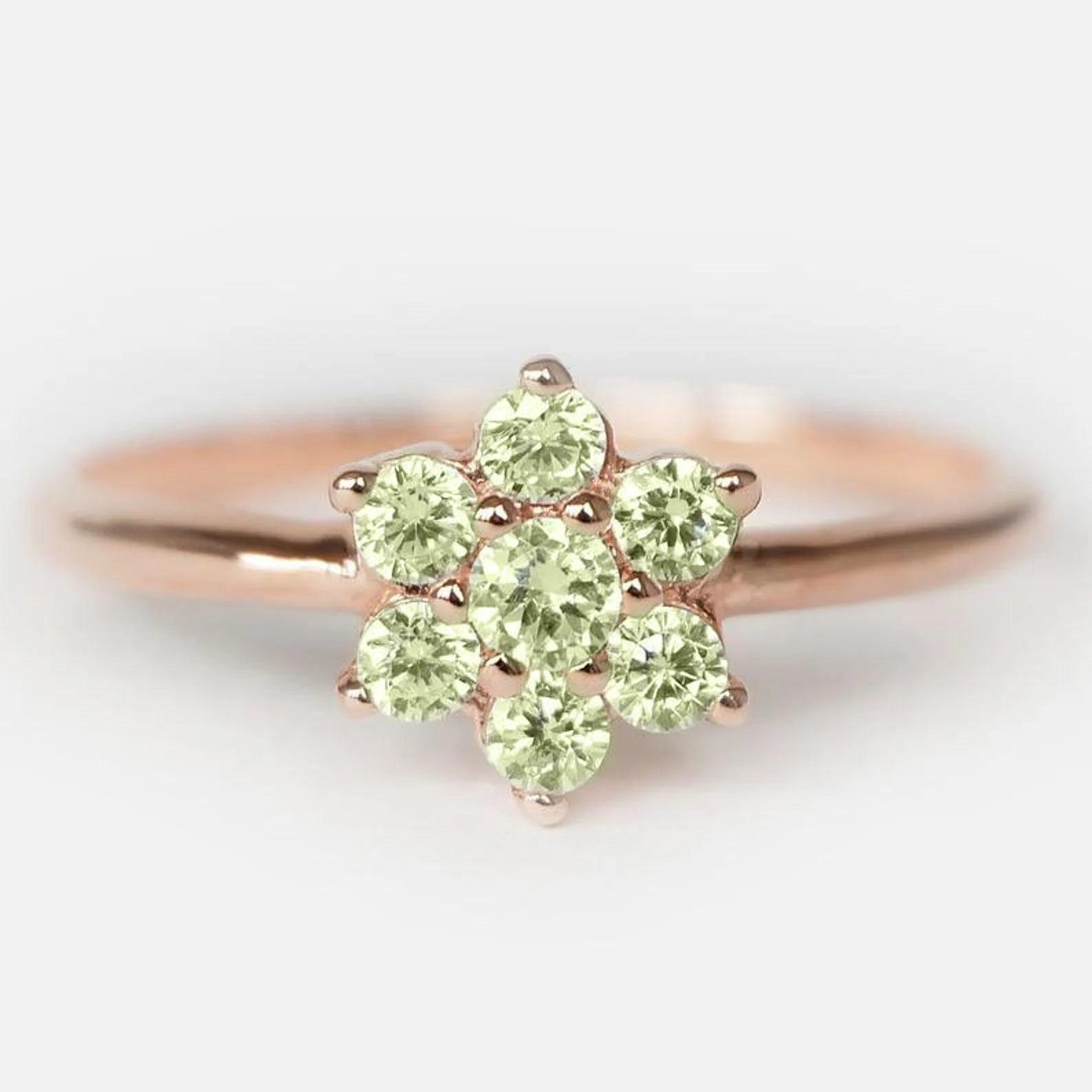 Peridot Cluster Ring Isabel - SOVATS