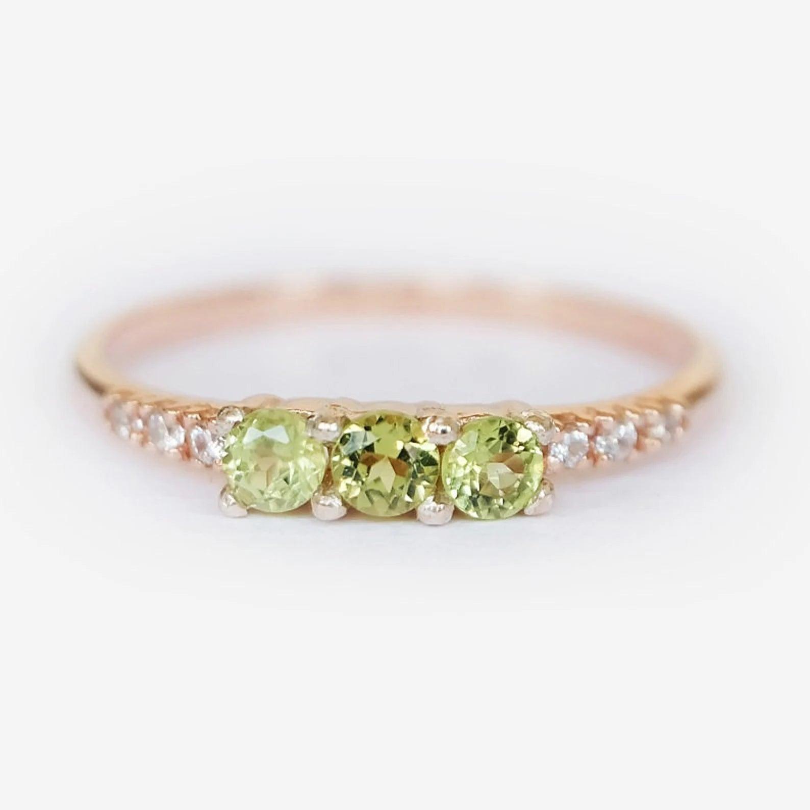 Peridot Diamond Ring Diana - SOVATS