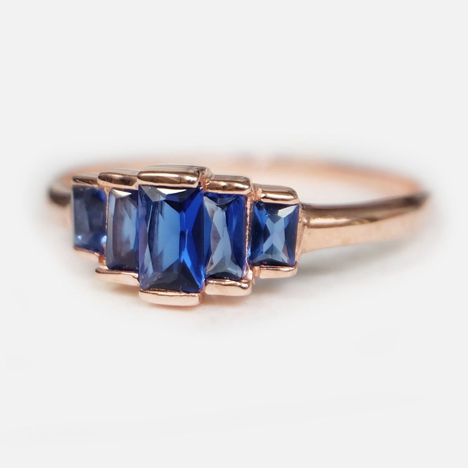 Sapphire Baguette Ring Celestine - SOVATS