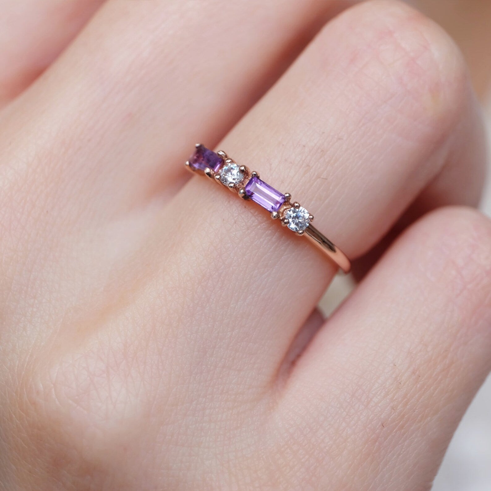 Amethyst Diamond Ring Camila - SOVATS