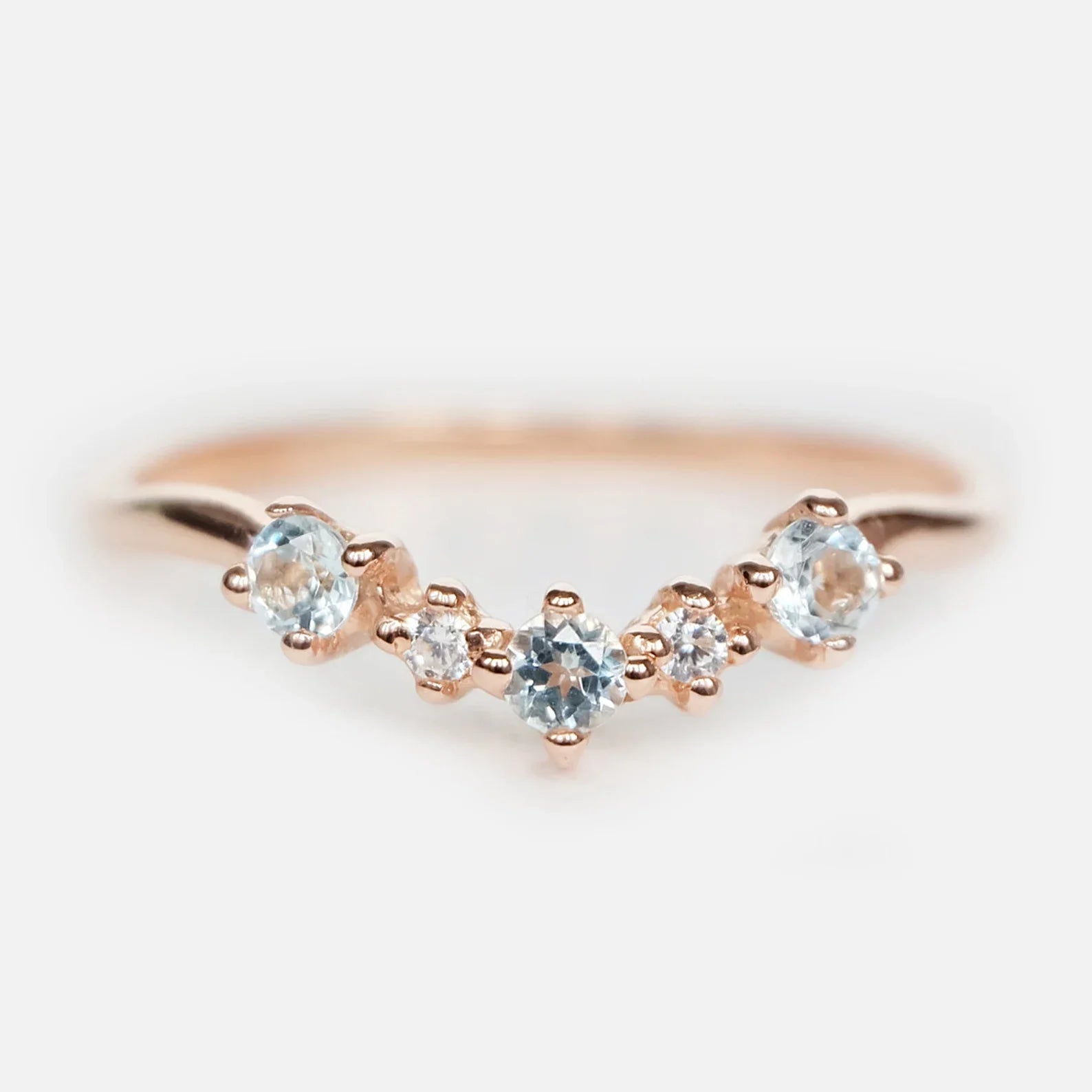 Aquamarine Diamond Ring Efin - SOVATS