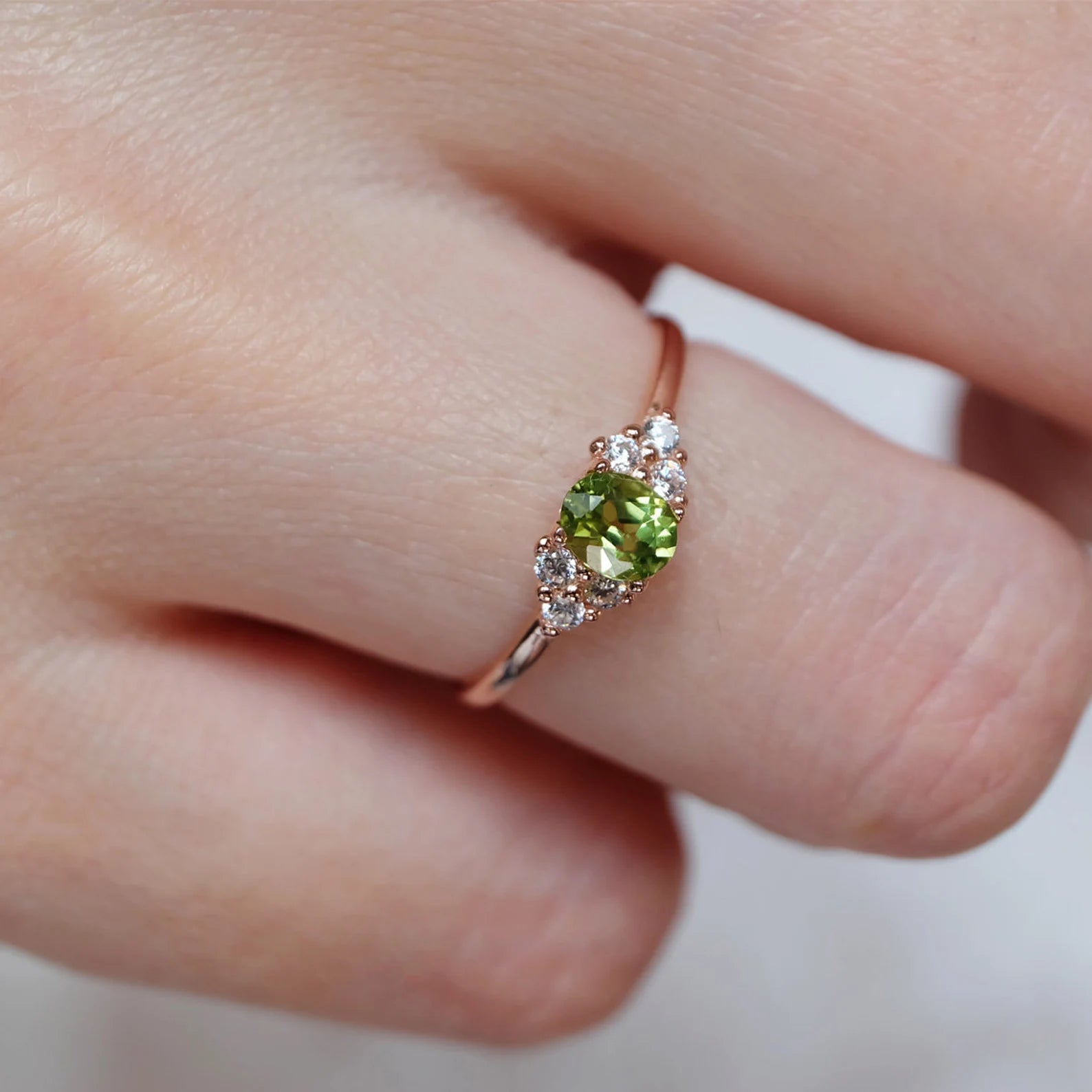 Peridot Diamond Ring Sabrina - SOVATS