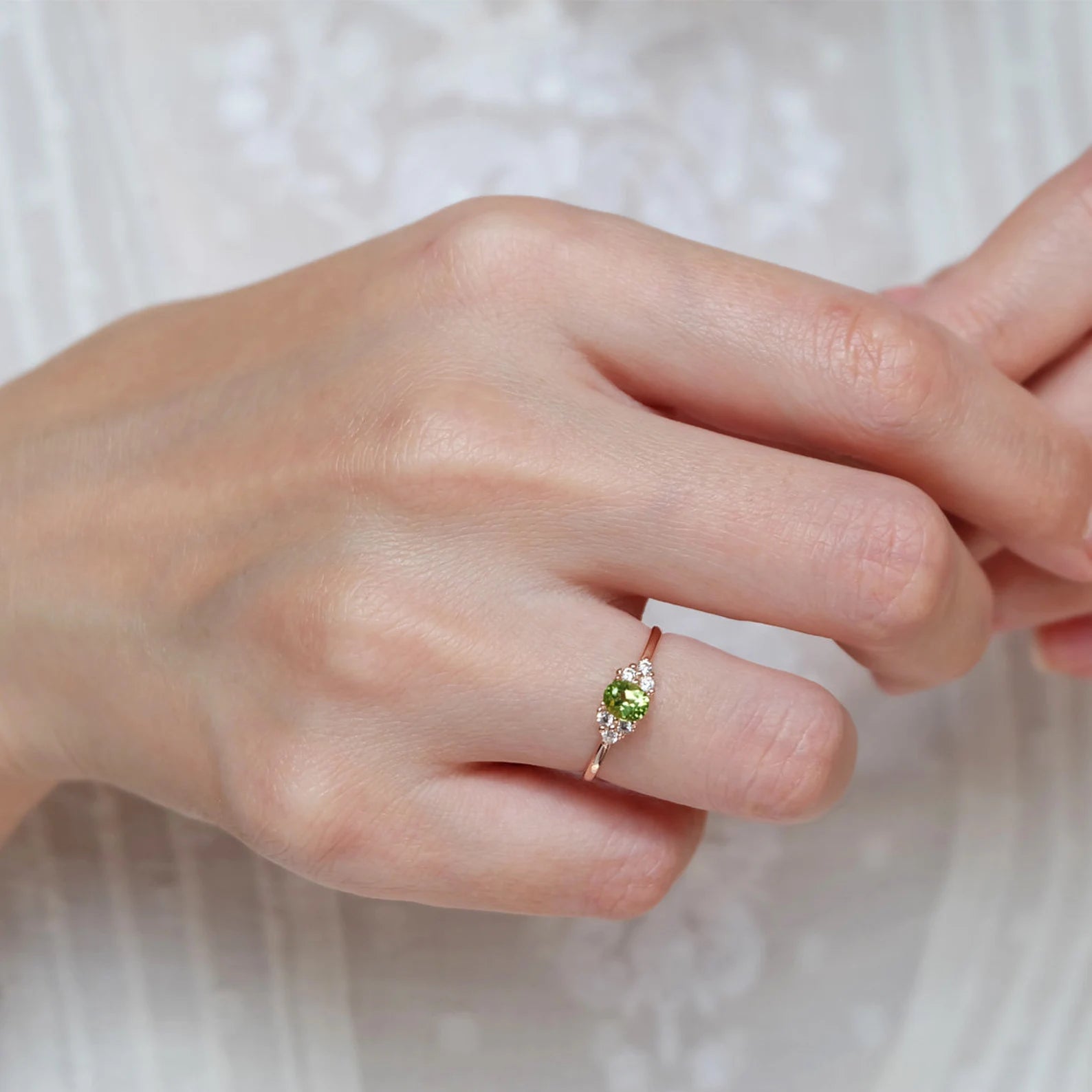 Peridot Diamond Ring Sabrina - SOVATS